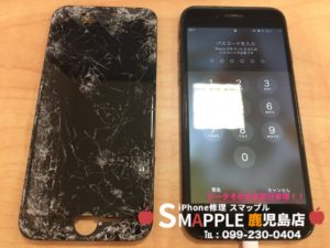 画面割れ修理後のiPhone7
